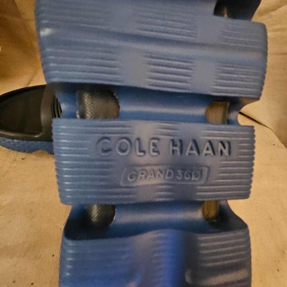 Men's Cole Haan ZeroGrand Blue Slides Sandals NEW in Box Shoes Sz 11 - Picture 7 of 7